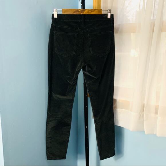 J. Crew Black Velvet 9" High Rise Toothpick Jeans - Picture 7 of 8